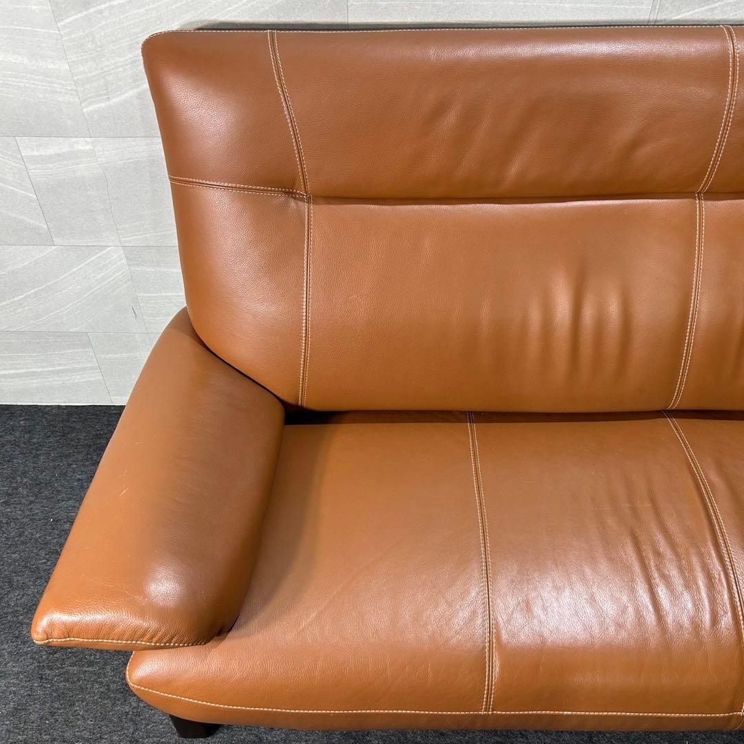 アサヒ木工 ソファ 革張り 3人掛け パンサー 3P おしゃれ 家具 d3928