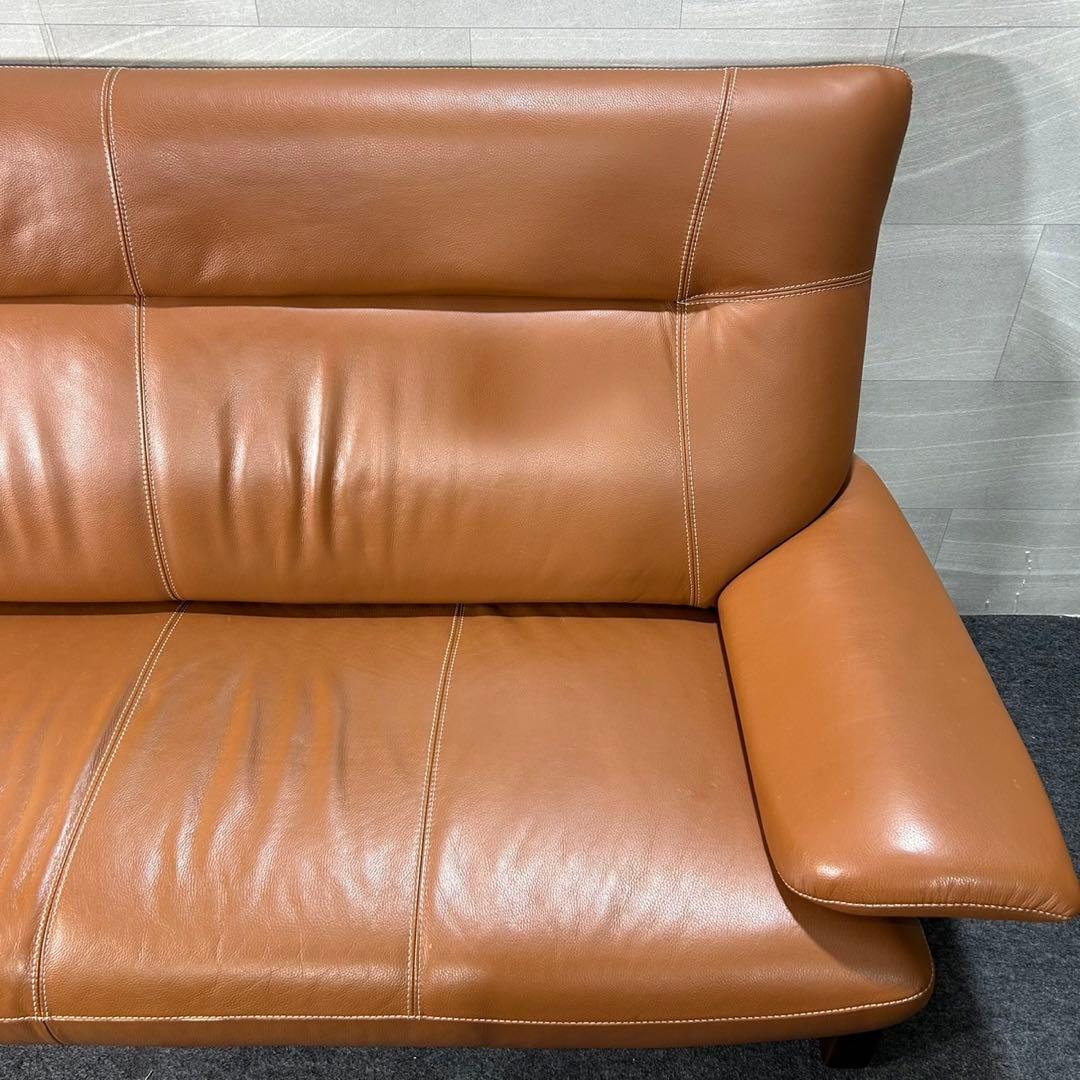 アサヒ木工 ソファ 革張り 3人掛け パンサー 3P おしゃれ 家具 d3928