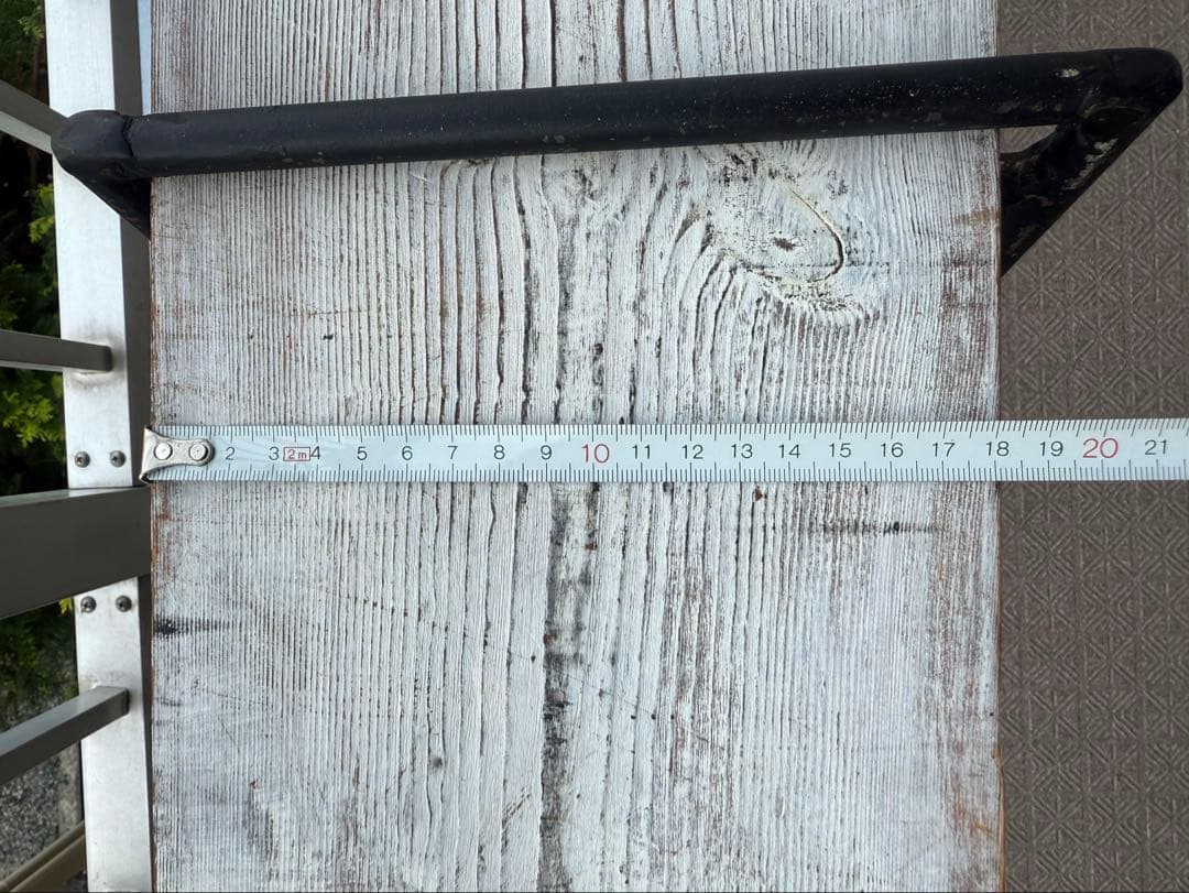 高さ60cm ホワイト ウッド アウトドア アイアンシェルフ ラック