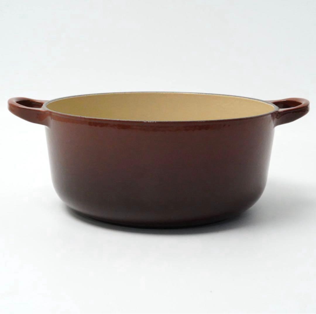 【美品】LE CREUSET　ココット ロンド チェスナット　20cm