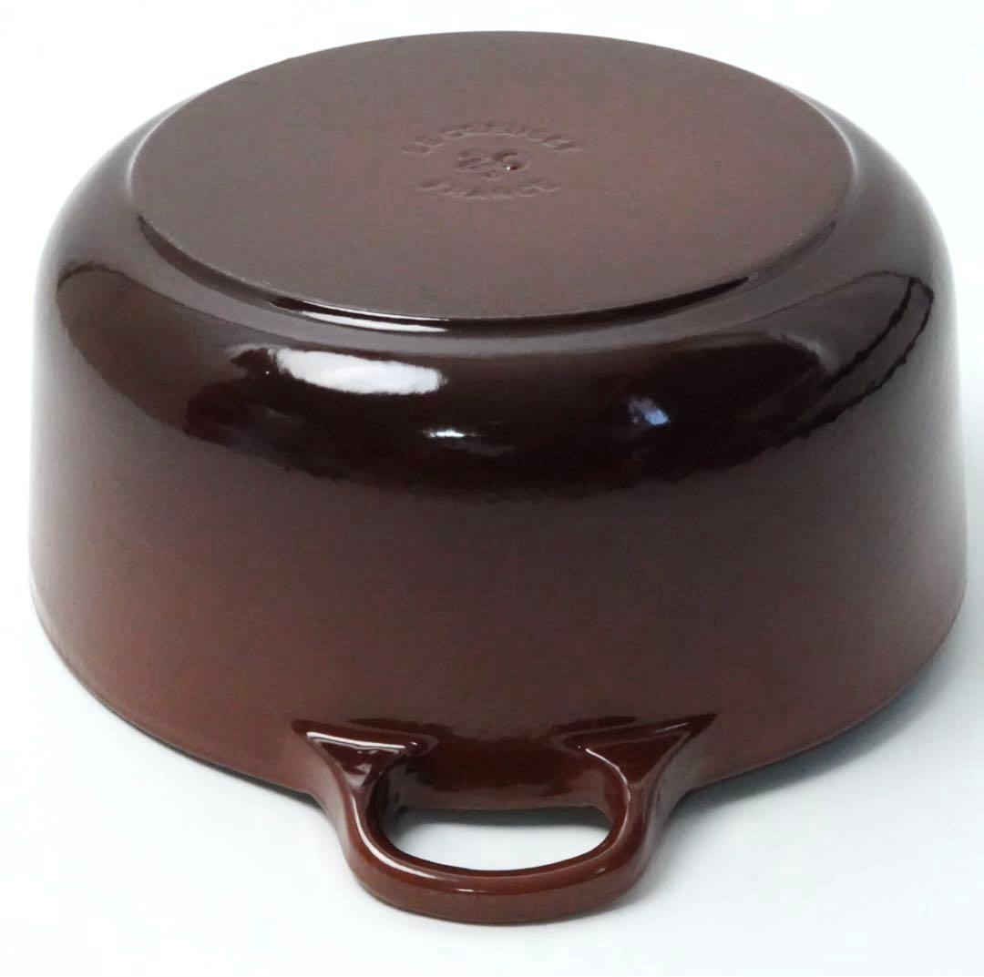 【美品】LE CREUSET　ココット ロンド チェスナット　20cm