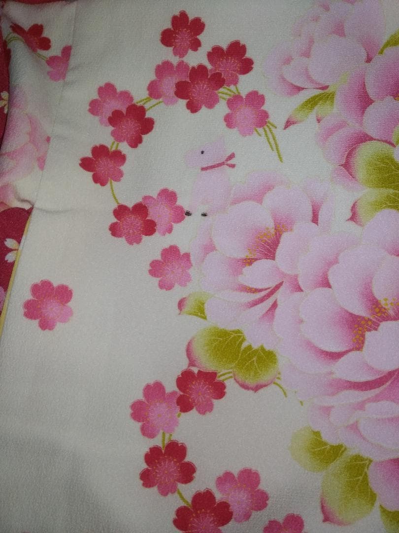 ★ポンポネット 七五三 3歳用.着物.被布女の子セット巾着 髪飾り 草履付きD