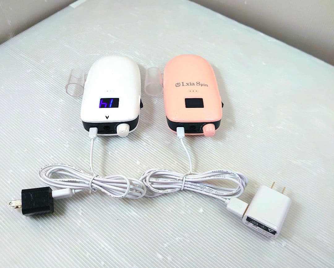 レクシアスピン ネイルマシーン ピンク&白 ２個セット