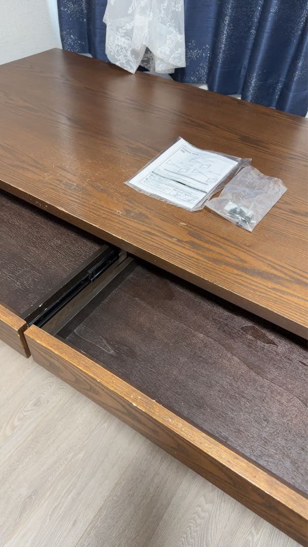 m*o様 【幅150×奥行70】木製ワークデスク／作業台／DIY台／引き出し付き