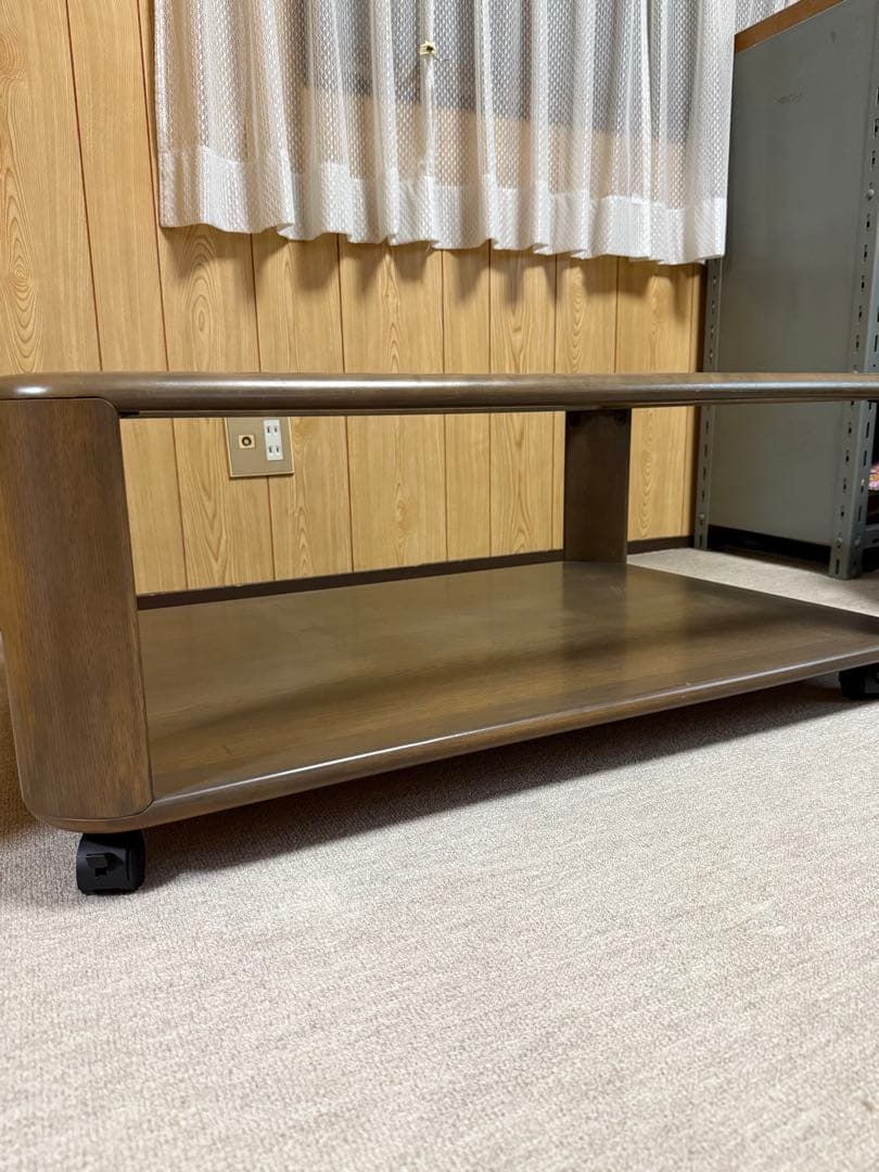 karimoku センターテーブル ガラス天板　キャスター付き