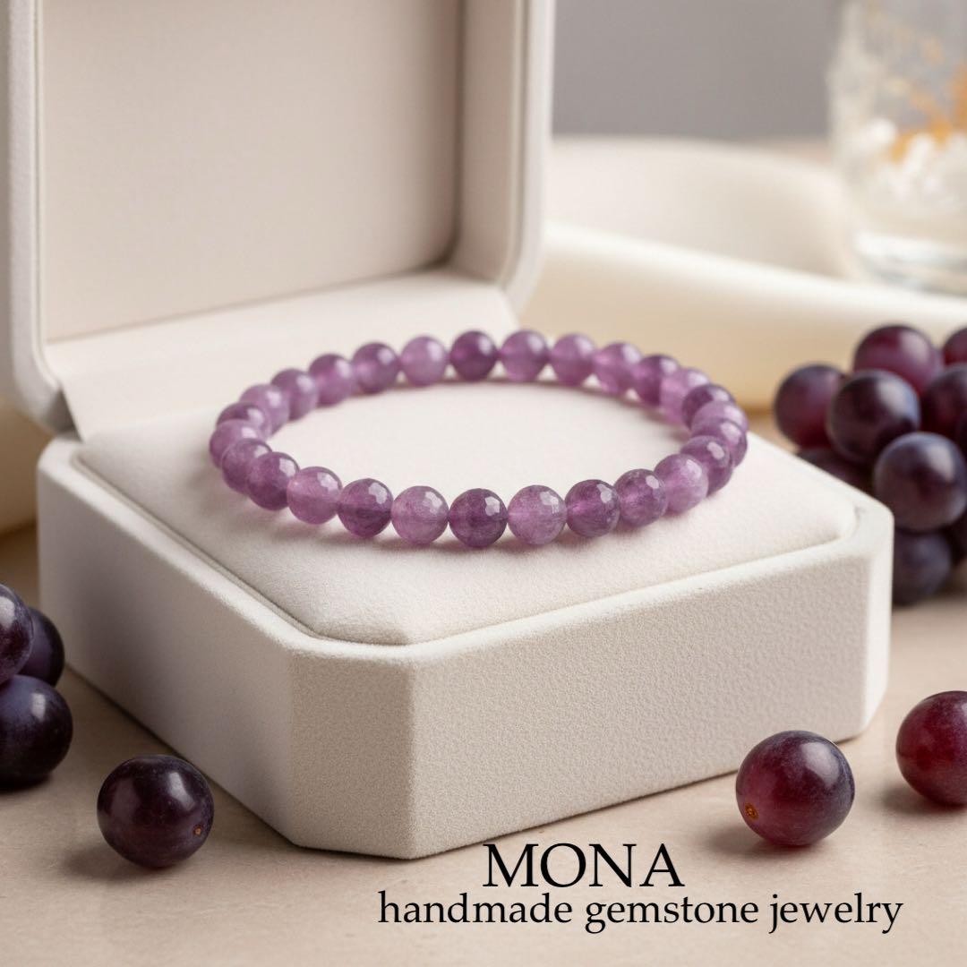 【blue.ks】天然琥珀バルティックアンバーのゴムブレスレット