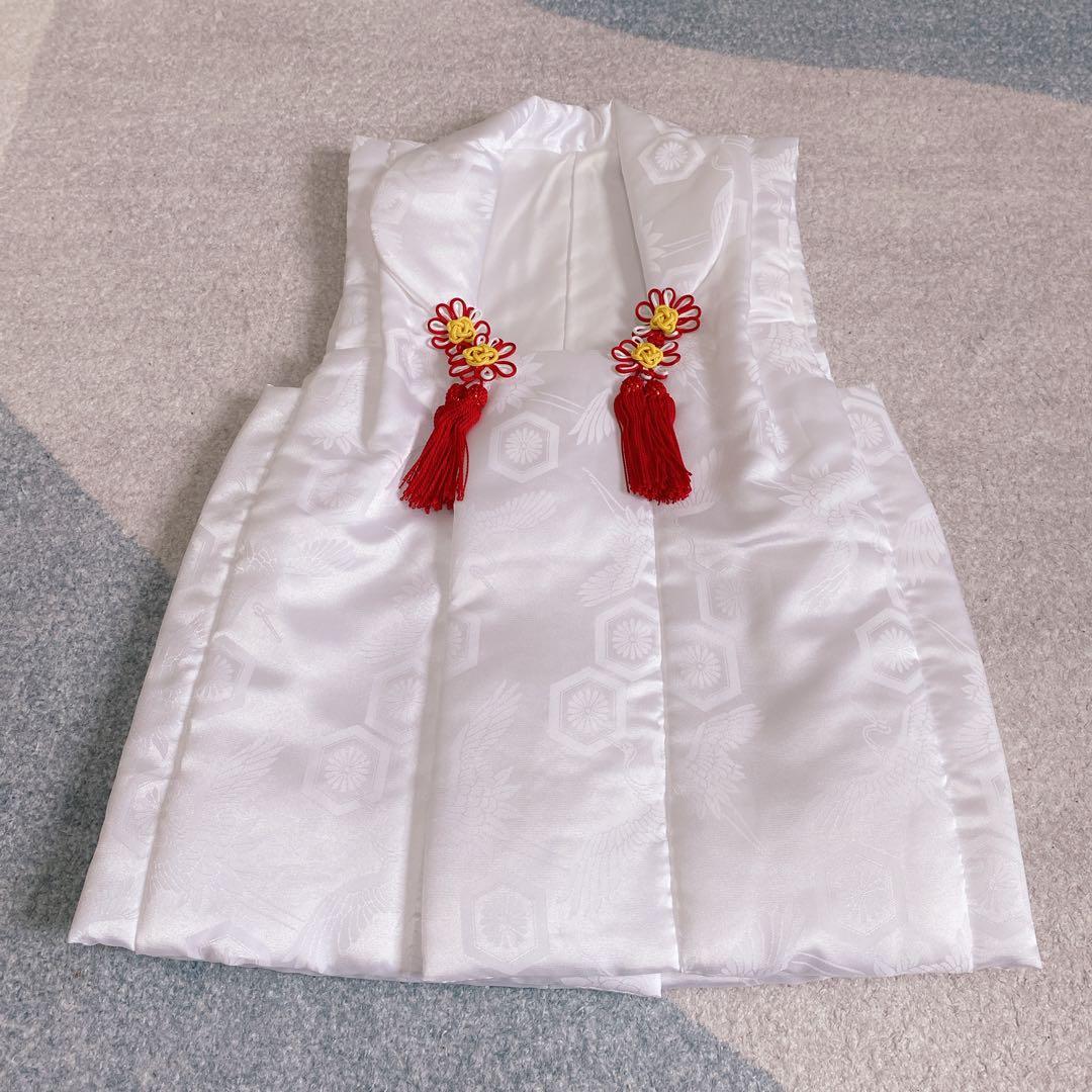 七五三 3歳 正絹 着物 被布 バッグ 草履 髪飾り セット