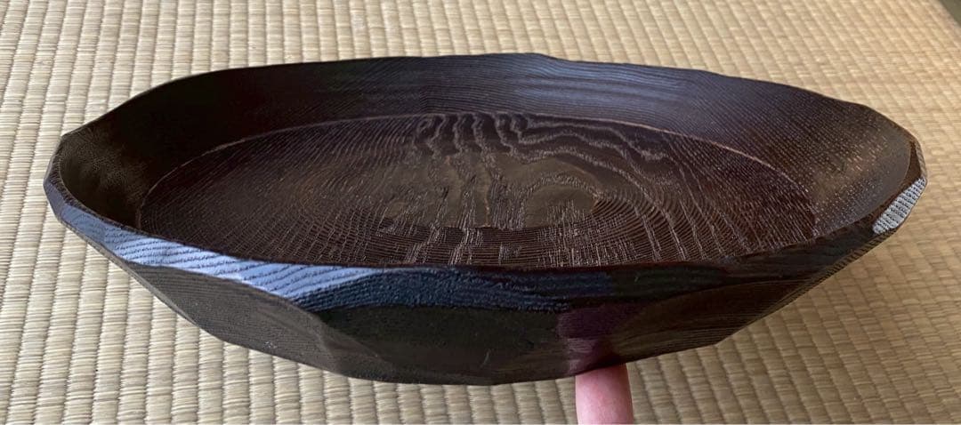 村瀬治兵衛 作【沢栗はつり盆】2尺 大きなサイズ 丸盆 盆手前 茶道具