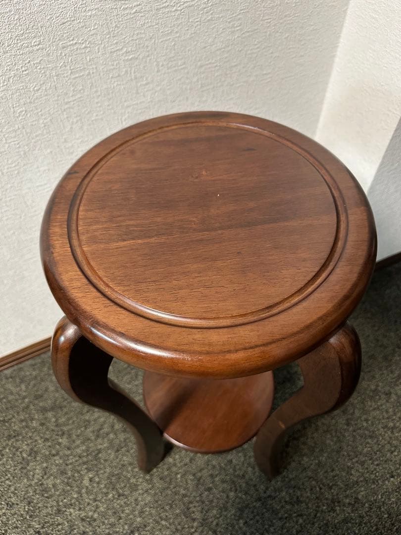 フラワースタンド 花台 二段ラック サイドテーブル 木製 飾り台 台 天然木