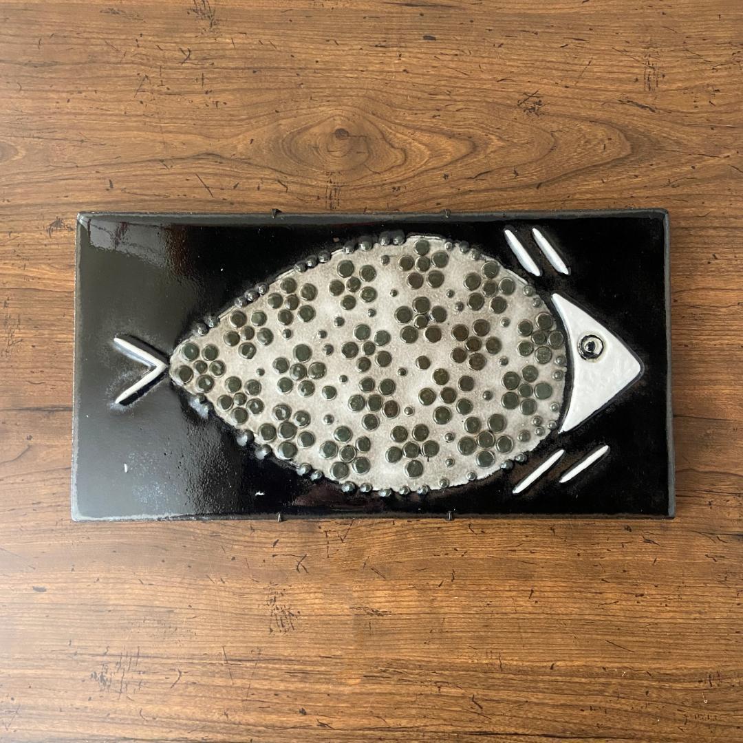 ◇極希少◇ Sylvia Leuchovius シルヴィア ビンテージ 陶板 魚