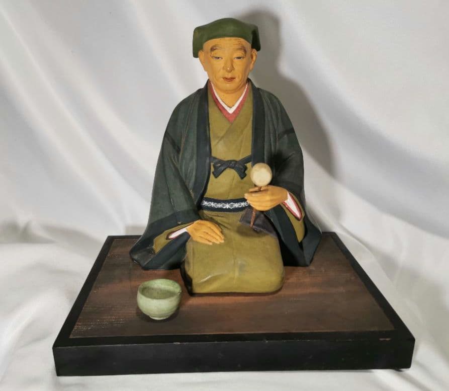 利休像 川崎虎雄作 茶人 博多人形 千利休 置物 茶道具 - メルカリ