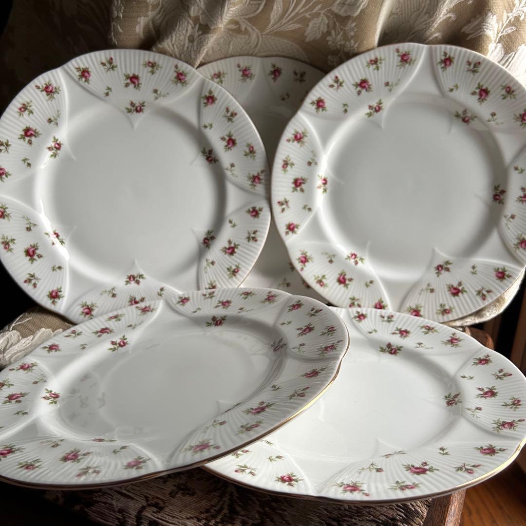 英国製  Rosalie 可憐な花びら ディナー皿5枚