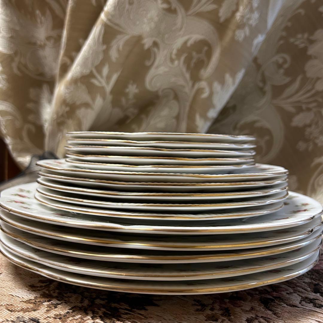 英国製  Rosalie 可憐な花びら ディナー皿5枚