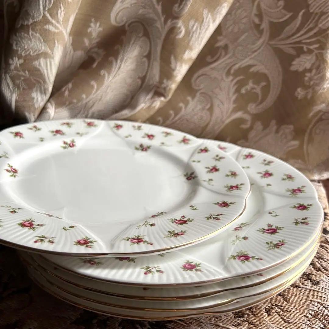 英国製  Rosalie 可憐な花びら ディナー皿5枚