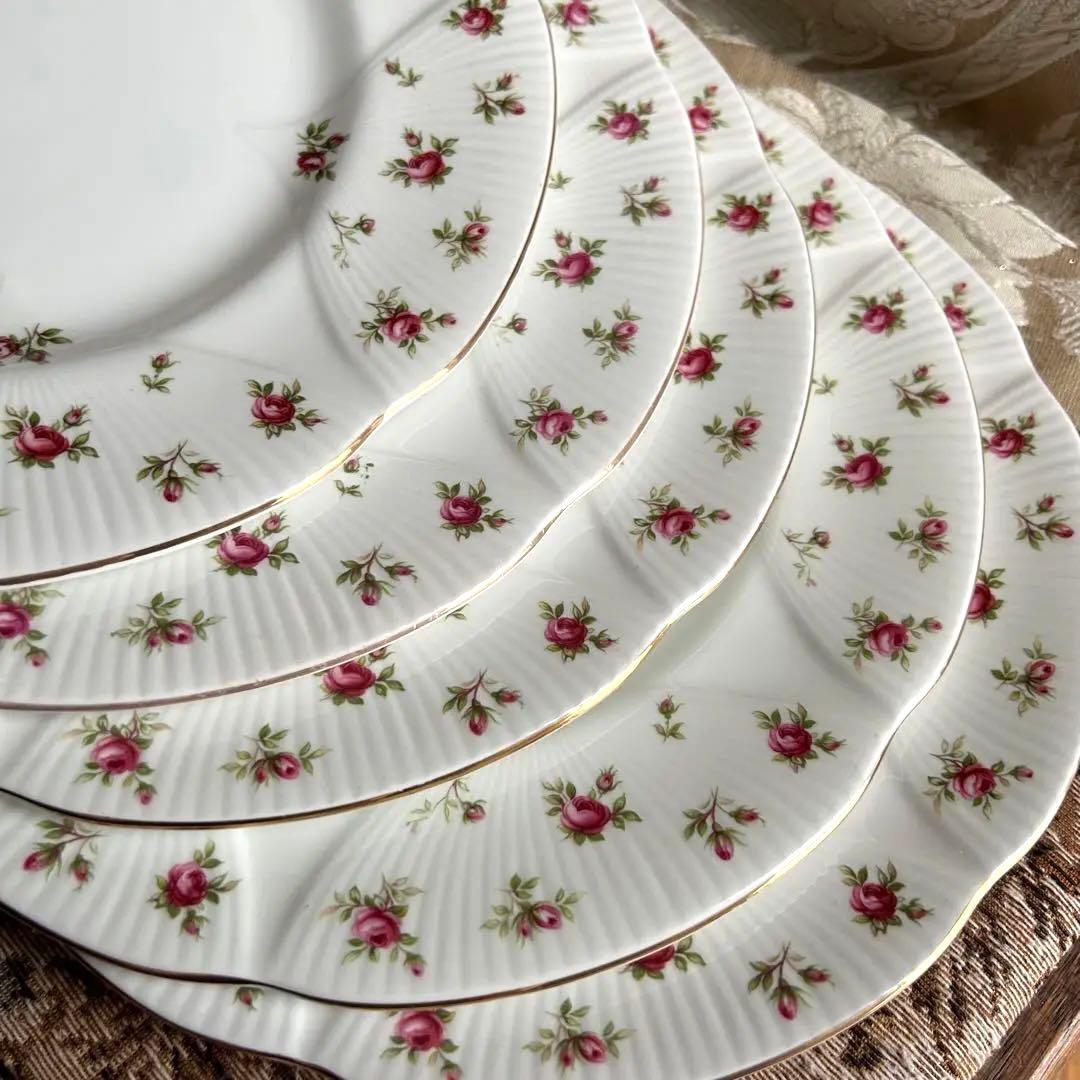英国製  Rosalie 可憐な花びら ディナー皿5枚