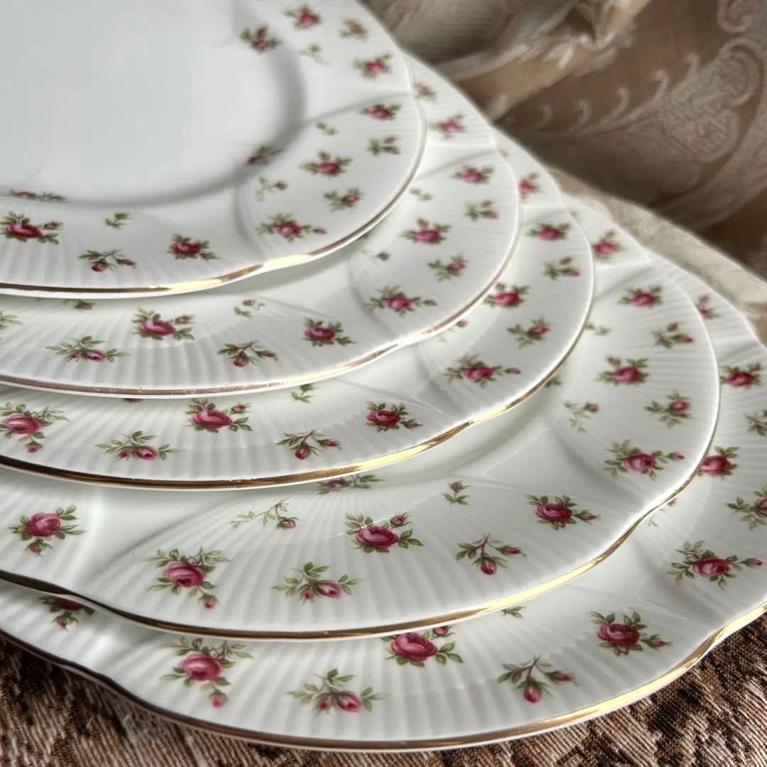 英国製  Rosalie 可憐な花びら ディナー皿5枚