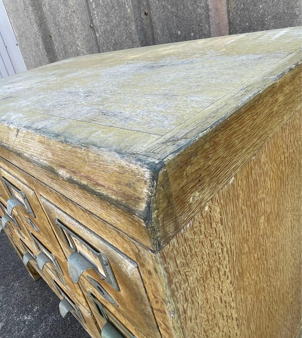 ビンテージ/当時物/学校/図書館/収納棚/棚/カードケース/小引き出し/店舗什器