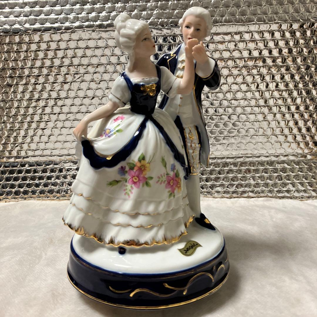 新品・美品❣️希少KATO KOGEIアンティーク・リアドロ風踊る陶器人形・日本製