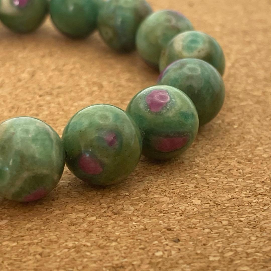 【愛と調和】ルビーインファックサイト ブレスレット 12.5㎜ 18㎝　天然石