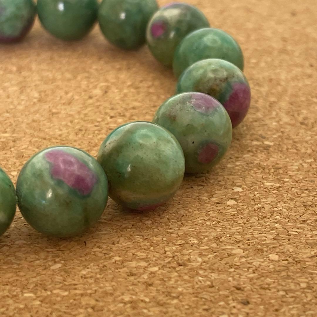 【愛と調和】ルビーインファックサイト ブレスレット 12.5㎜ 18㎝　天然石