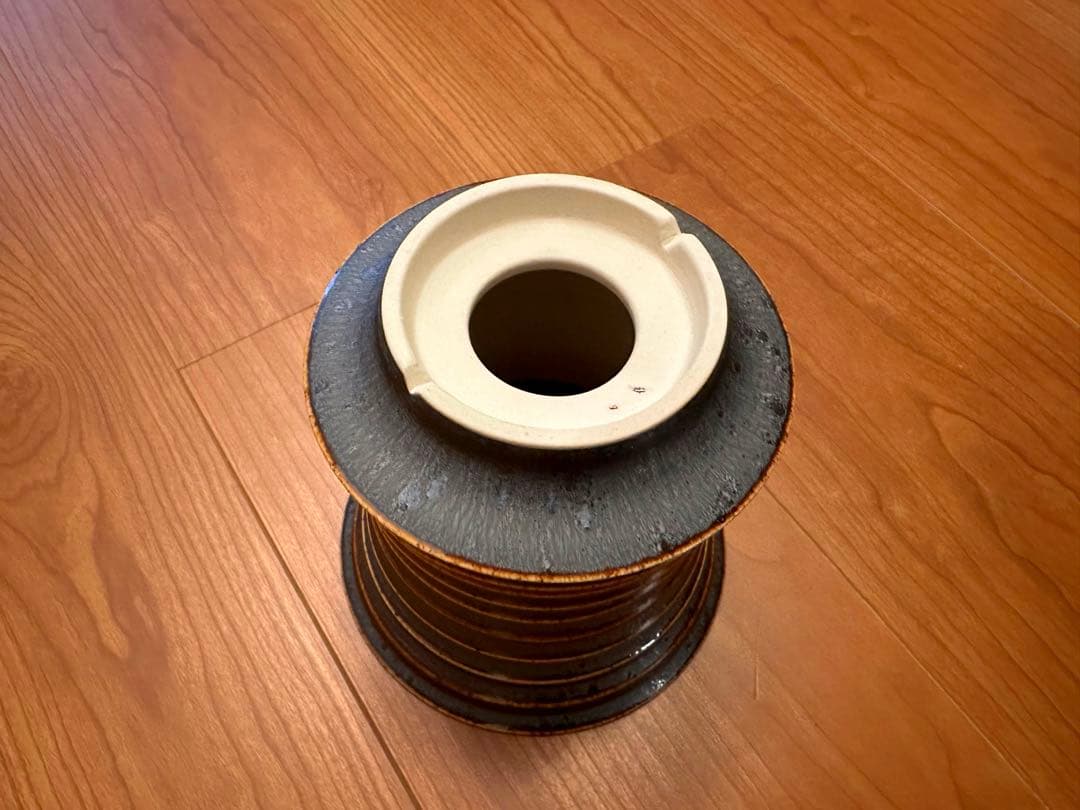 【新品】中川智治 植木鉢 マンガン釉