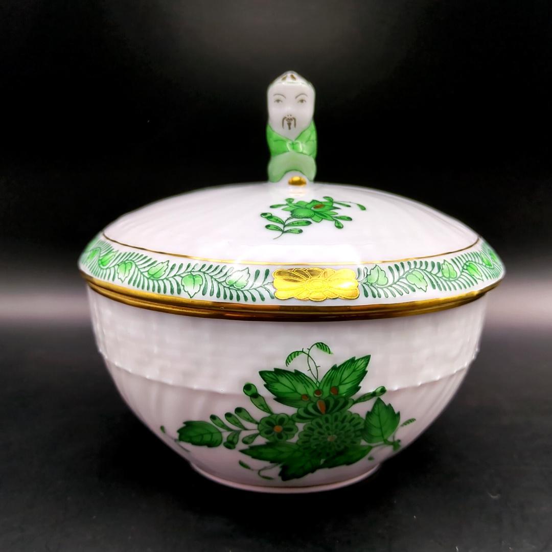 HEREND ヘレンド アポニー グリーン マンダリン 蓋付 カップ - メルカリ