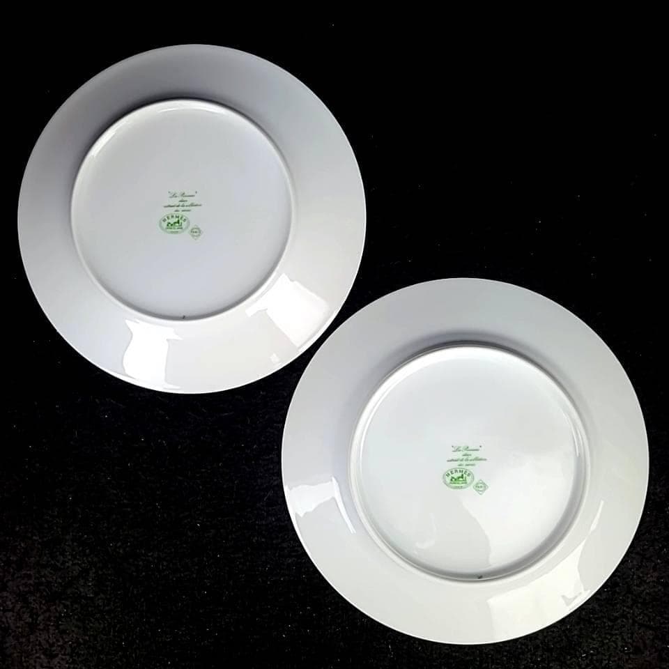 未使用級＊エルメス ピヴォワンヌ プレート 2枚 ペア 箱つき 22cm ①4