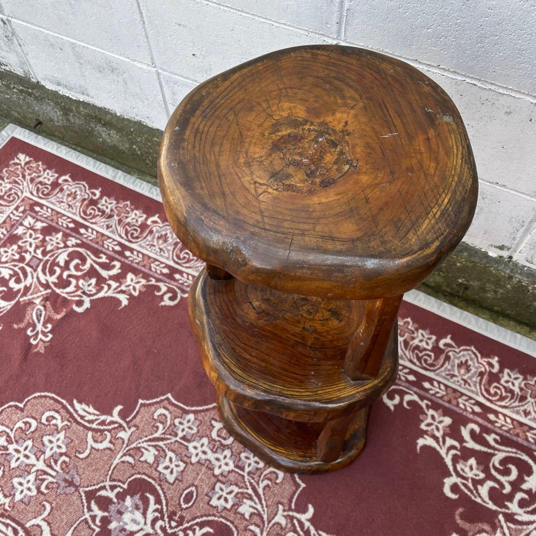 古家具ビンテージ品◾️木製家具 飾り台 ディスプレイ台 花台 木製無垢材