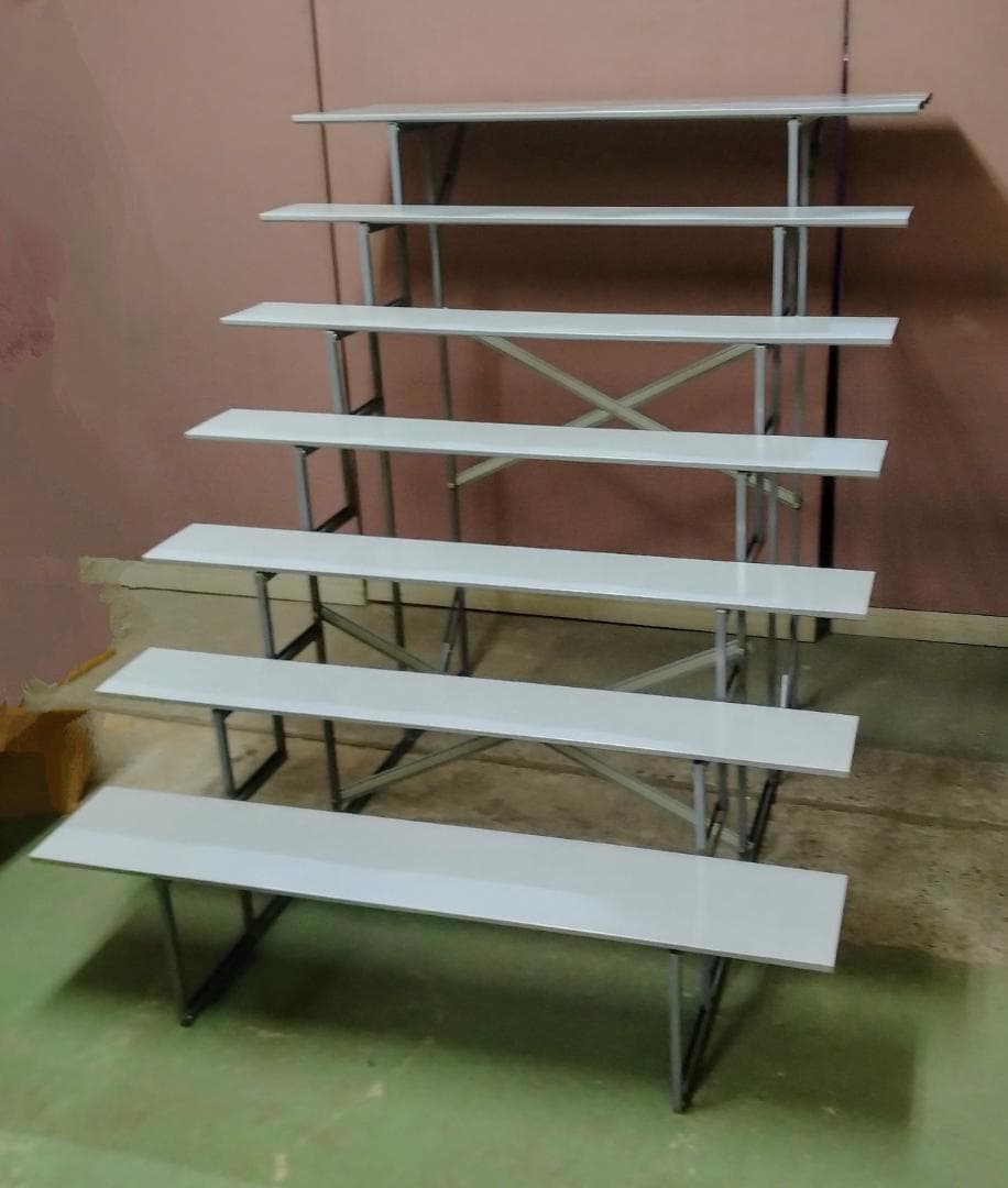 B06 雛人形用７段飾り ひな段 スチール台40号☆中古品 高さ約128cm