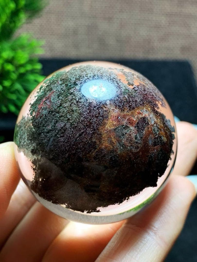 ⭐︎【天然】グリーン ガーデン クォーツ 置物 40.9mm 94.4g