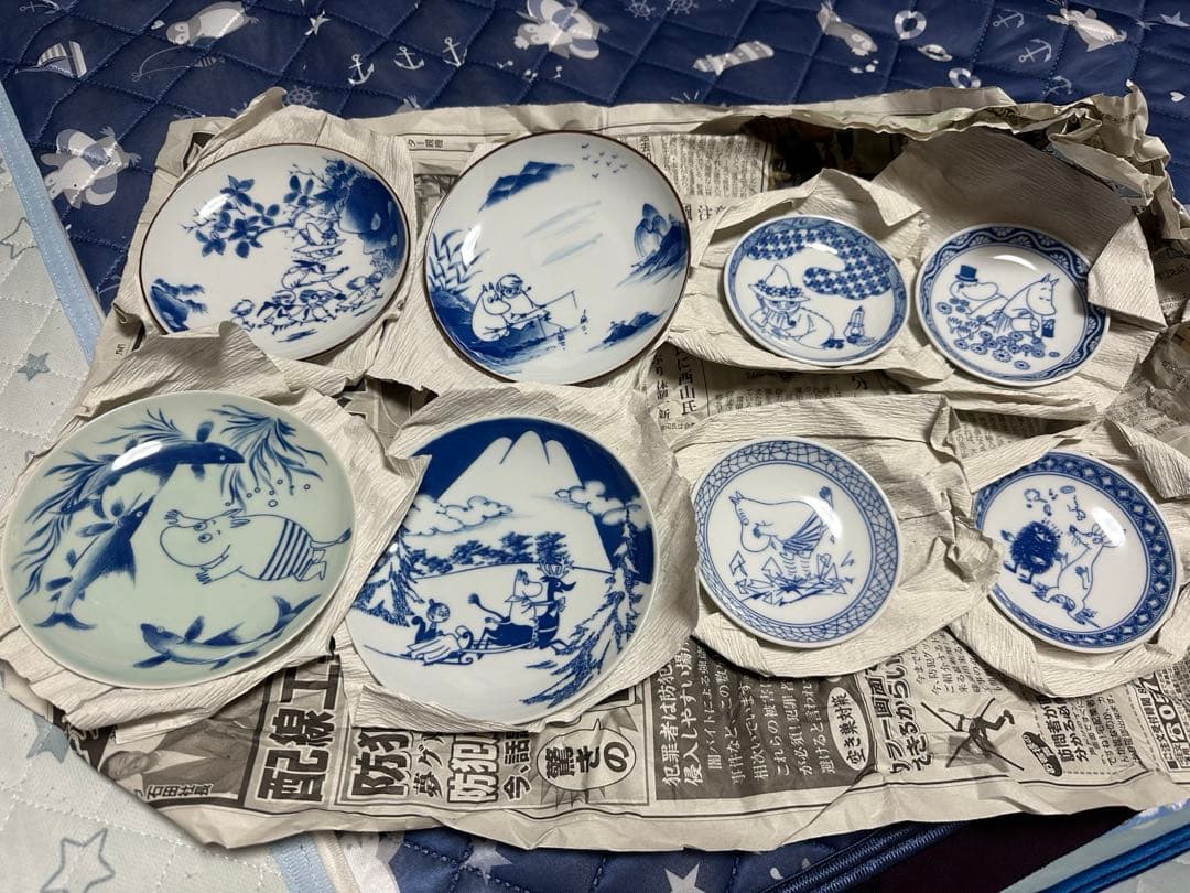波佐見　MOOMIN×amabro　SOMETSUKE -手塩皿- 8個セット