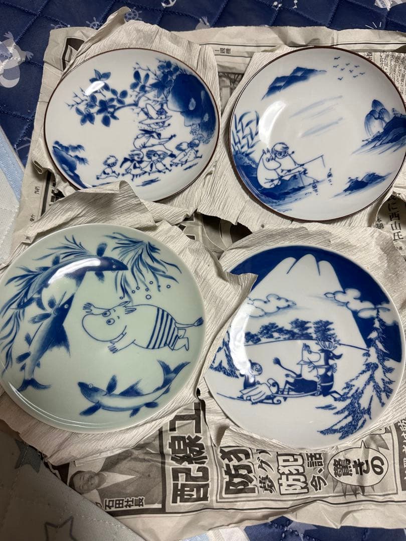 波佐見　MOOMIN×amabro　SOMETSUKE -手塩皿- 8個セット