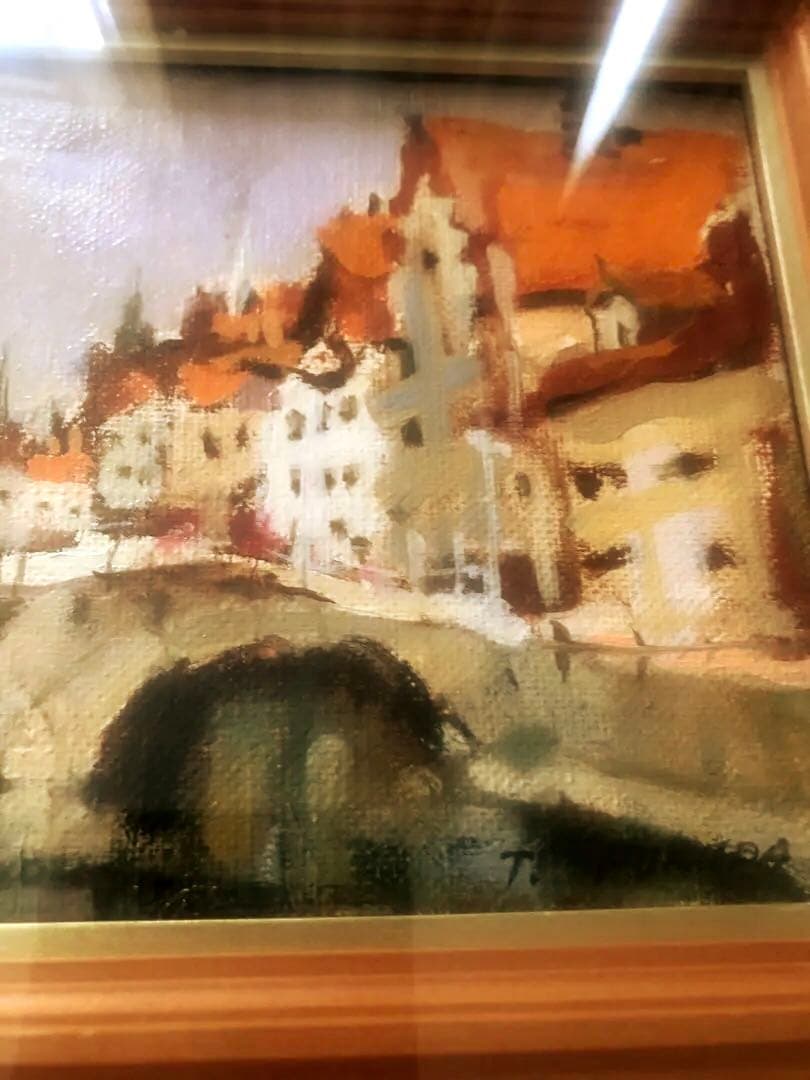 二科会】福田輝 油彩『ブルージュ風景』額付 - メルカリ