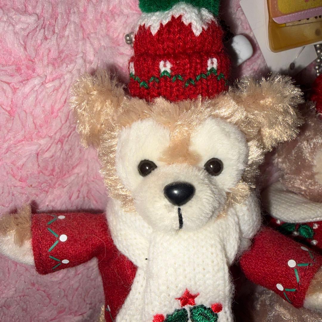 ディズニークリスマス ダッフィー シェリーメイ ぬいぐるみバッジ