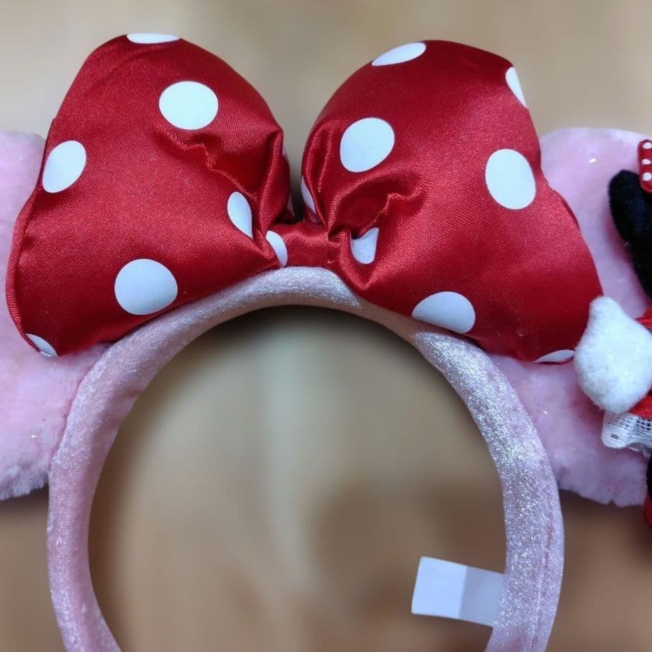 ✩ ディズニー ミニーマウス カチューシャ ぬいぐるみ付き ピンク