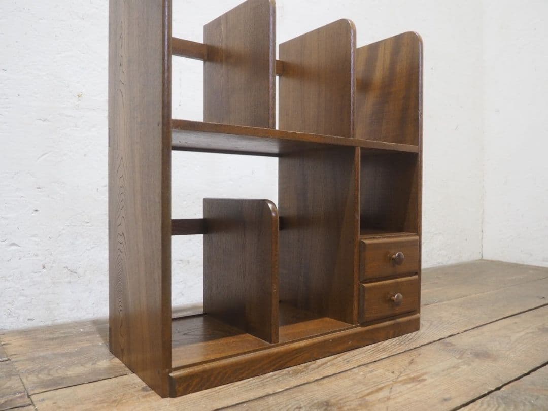 1106 レトロなブックラック　飾り棚　収納棚　本棚　本立て　小物入れ　ケース