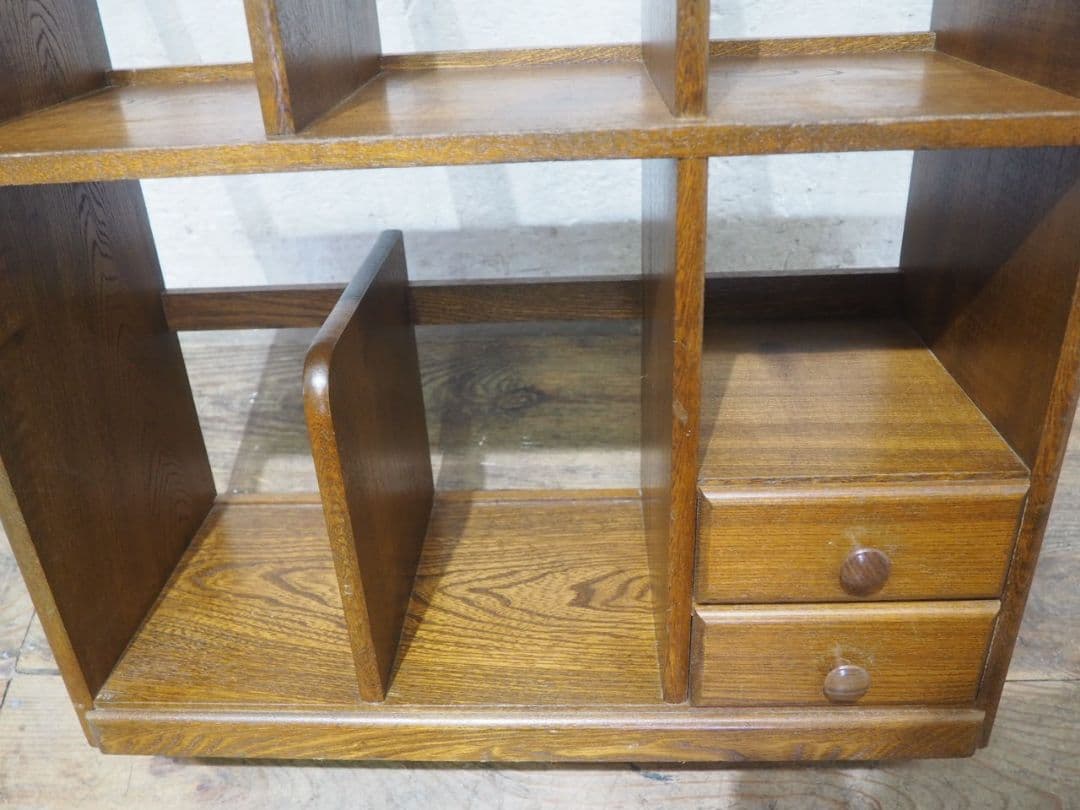 1106 レトロなブックラック　飾り棚　収納棚　本棚　本立て　小物入れ　ケース