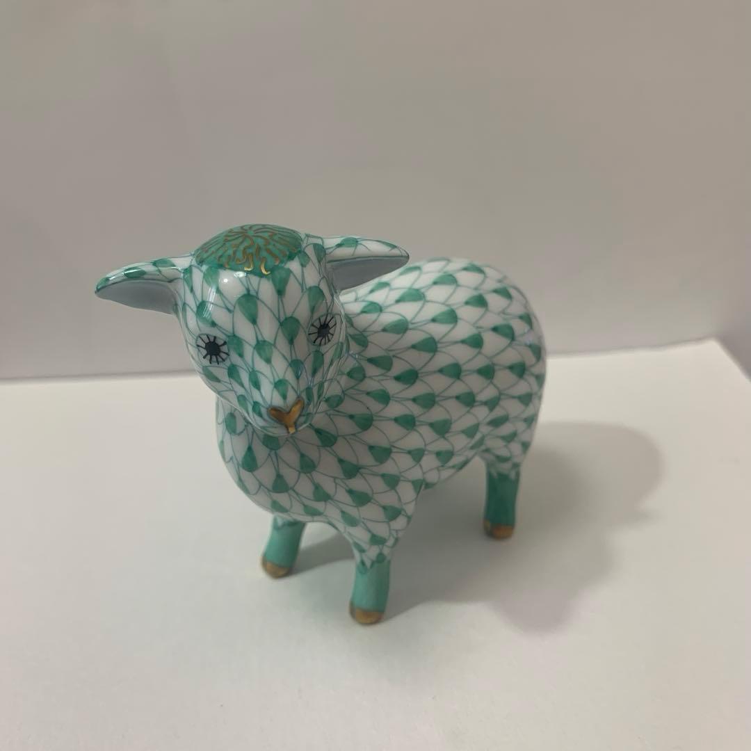 ☆専用☆ヘレンド 干支シリーズ 羊 グリーン(箱付き)