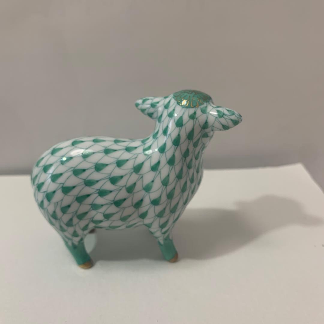 ☆専用☆ヘレンド 干支シリーズ 羊 グリーン(箱付き)