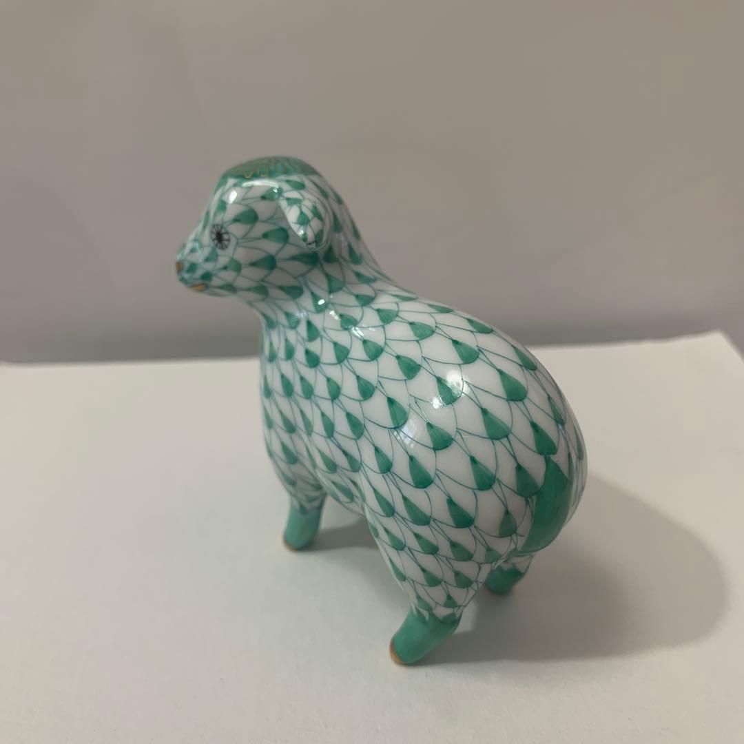 ☆専用☆ヘレンド 干支シリーズ 羊 グリーン(箱付き)