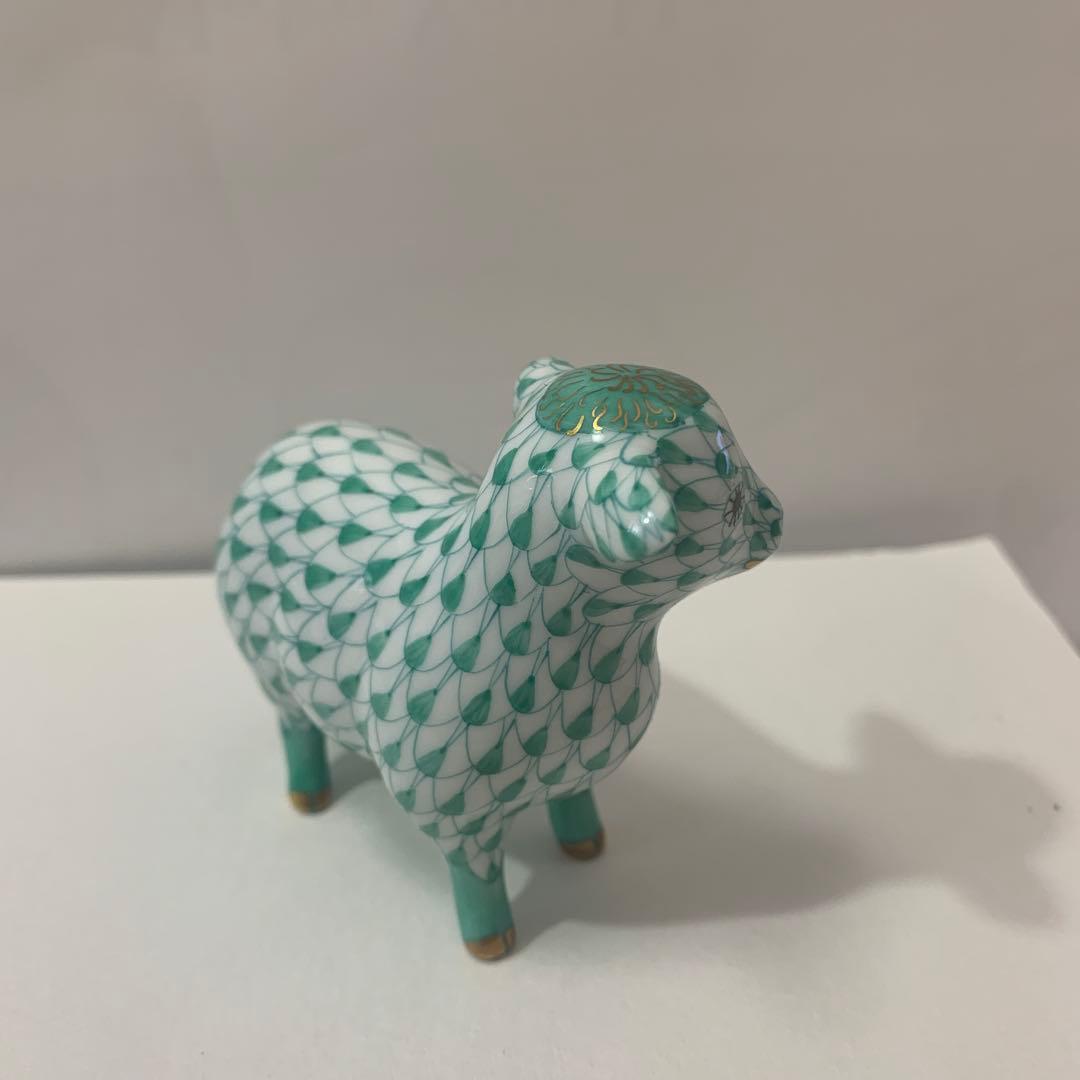 ☆専用☆ヘレンド 干支シリーズ 羊 グリーン(箱付き)