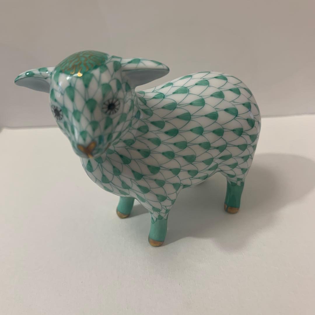 ☆専用☆ヘレンド 干支シリーズ 羊 グリーン(箱付き)