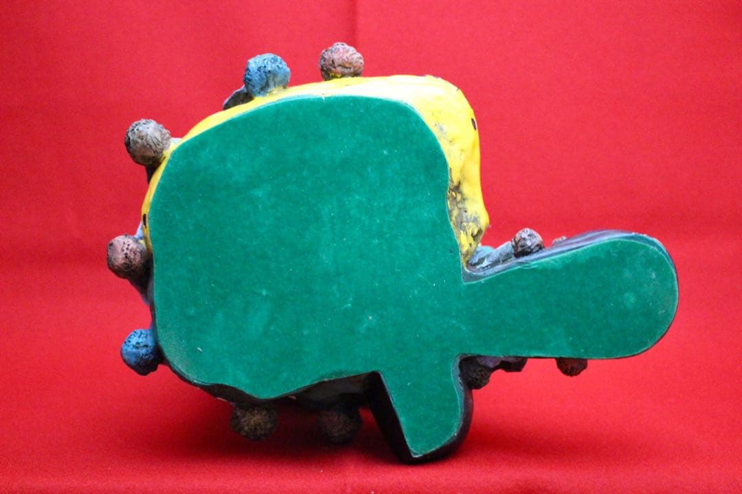 イタリア雑貨・ピエロコレクション【お茶目なピエロ 大サイズ 黄・緑