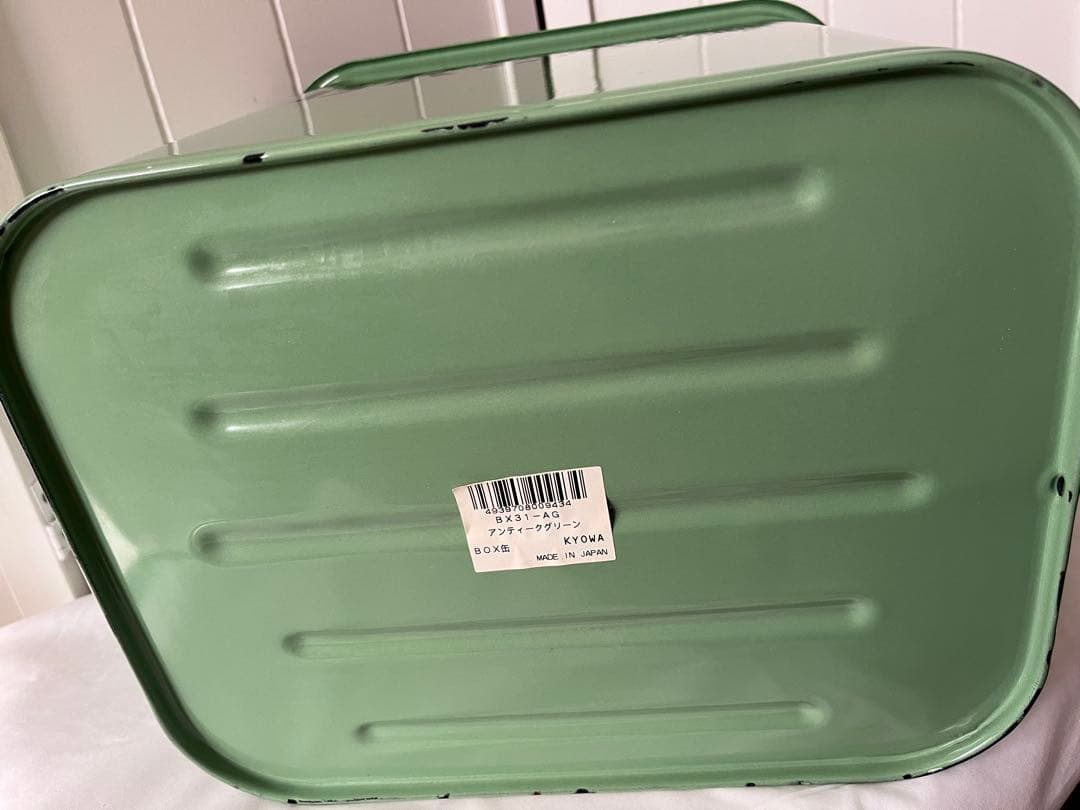 協和工業 ブレッド缶 ホーロー グリーン 新品未使用