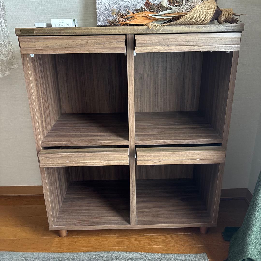 ブラウン木製マガジンラック 中型