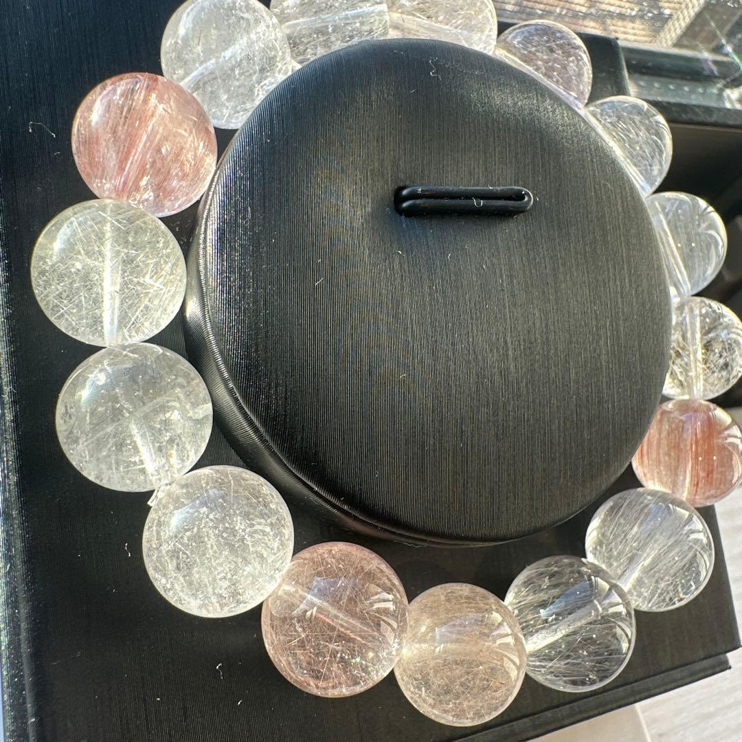 高品質　カラフルサゲニティッククォーツ　カラフルラビットヘア天然石パワーストーン