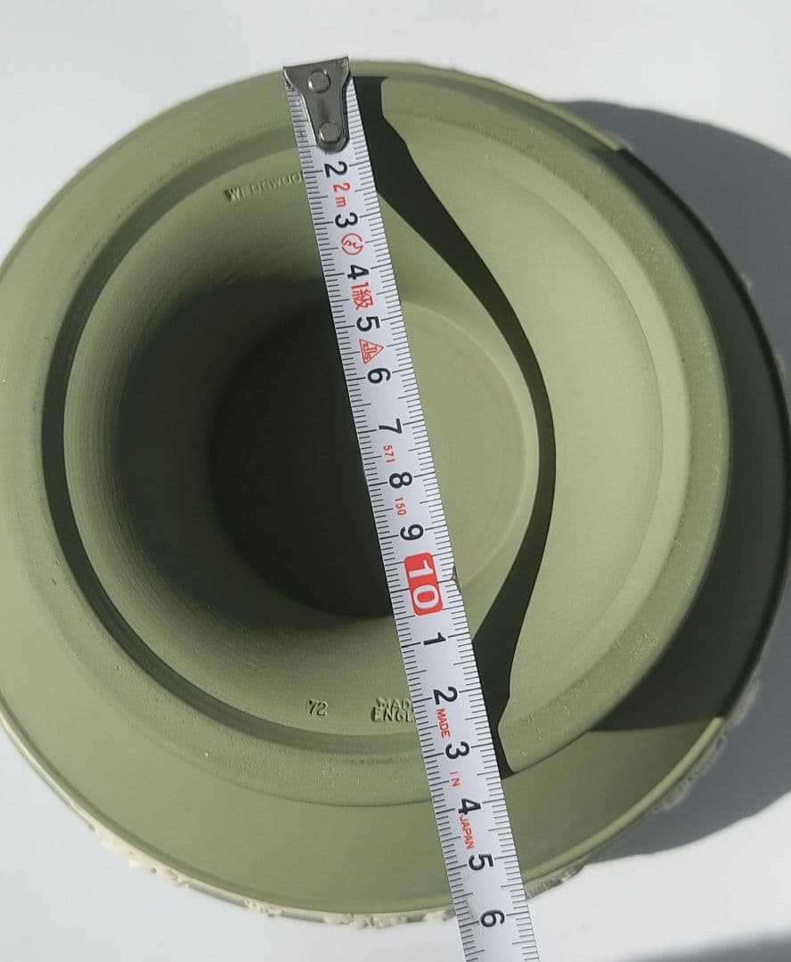 【未使用】英国ジャスパーウェアのペールグリーンのコンポート