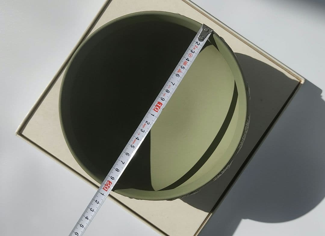 【未使用】英国ジャスパーウェアのペールグリーンのコンポート