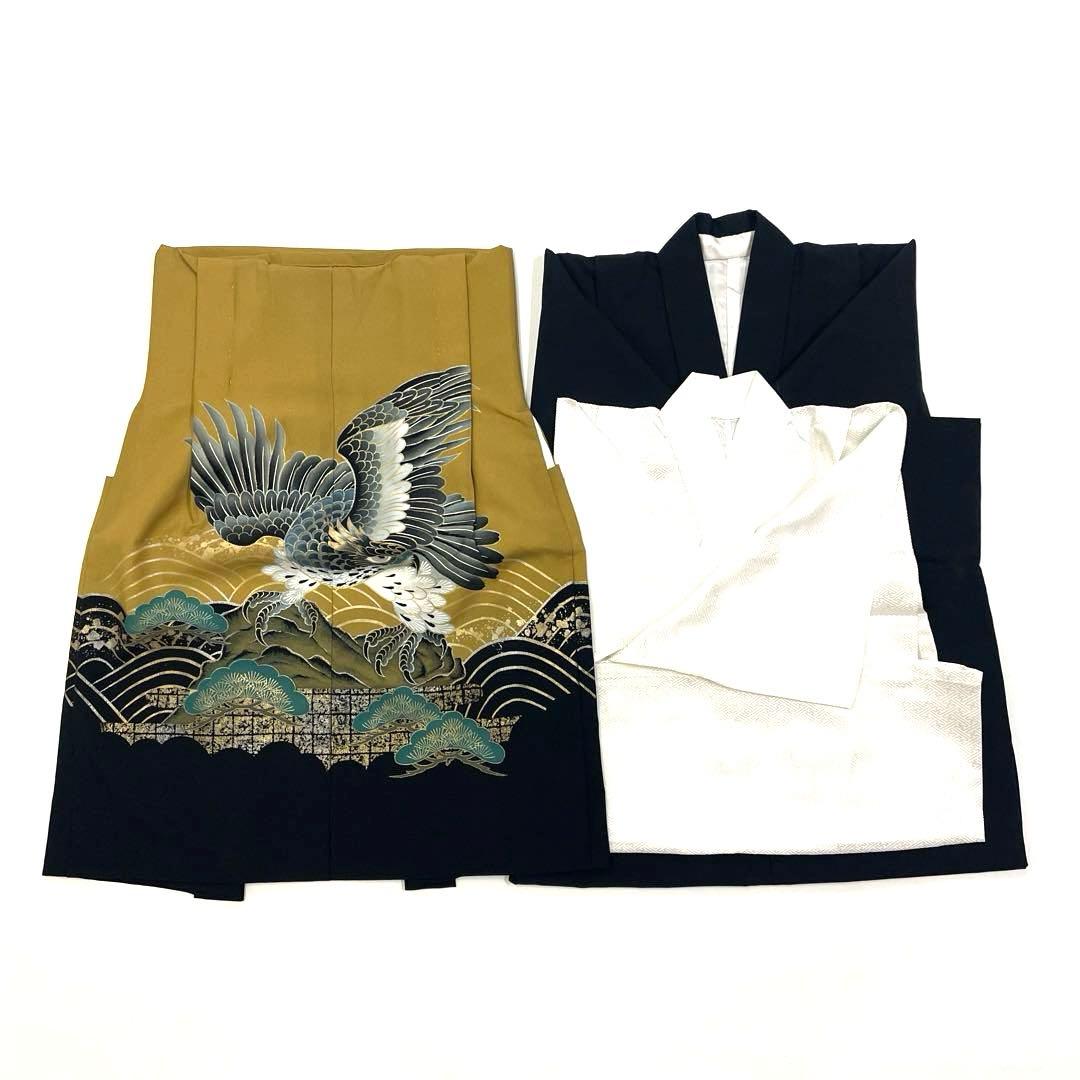 七五三 羽織セット 男の子 羽織 着物 長襦袢 半衿付き 5歳 No.134