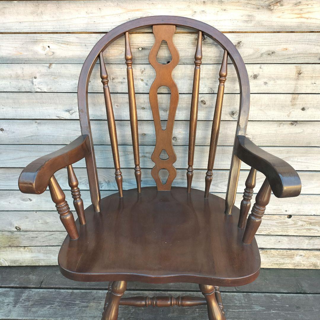 M♦年始Sale東名 ヴィンテージ　回転式　ウインザーチェア　アームチェア